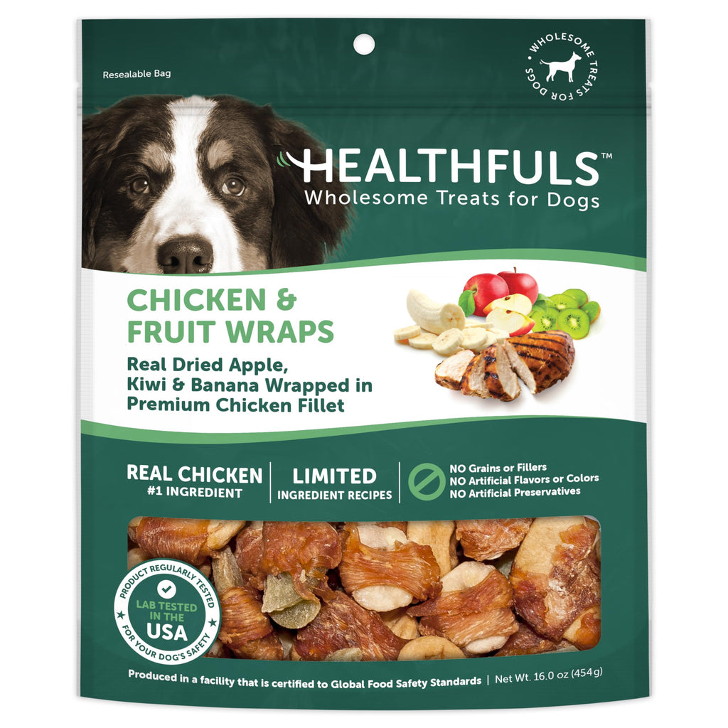 Healthfuls Chicken Wrapped Fruit Dog Treats 16oz