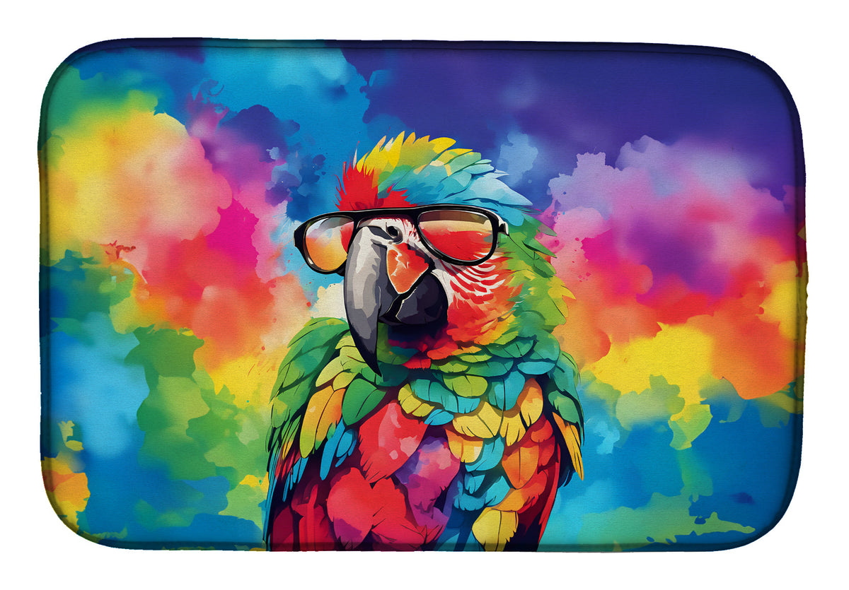 Hippie Animal Parrot Dish Drying Mat