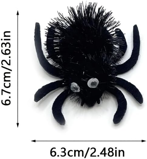 3-Pack Black Spider Cat Toys – Soft Plush Chew Toys with Interactive Web Design, Teething Boredom Relief, Indoor Play Halloween Year-Round