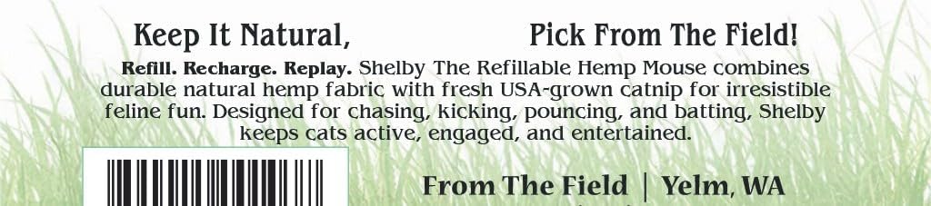 From The Field | Shelby Refillable Hemp Mouse Catnip Toy for Cats |USA-Made