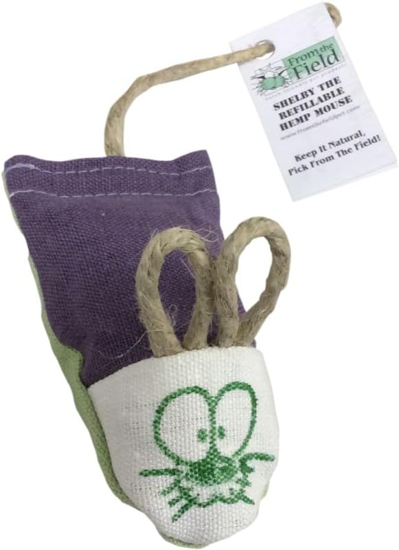 From The Field | Shelby Refillable Hemp Mouse Catnip Toy for Cats |USA-Made