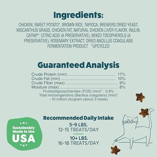 Shameless Pets Crunchy inCat Treats - Kitty Treats for Cats with Skin & Coat Support, Natural Ingredients Kitten Treats with Real Salmon, Healthy Flavored Feline Snacks - Yam Good Salmon, 1-Pk