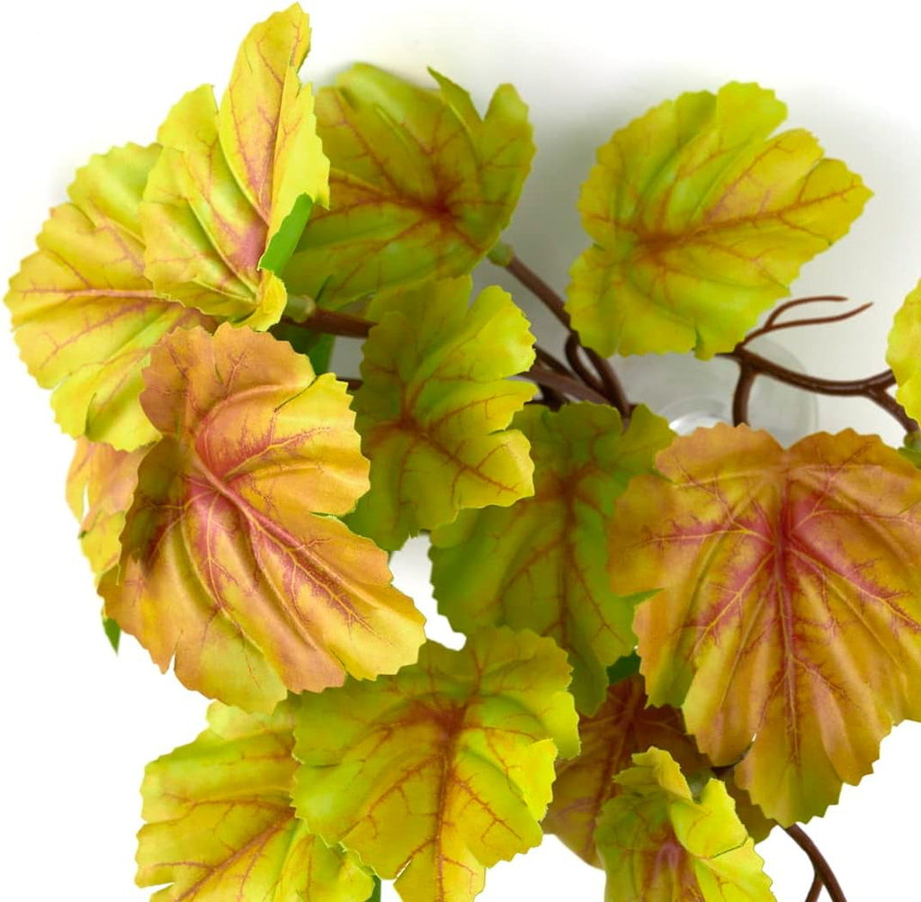 Yellow Reptile Terrarium Plants Fake Heuchera Hanging Suction Décor