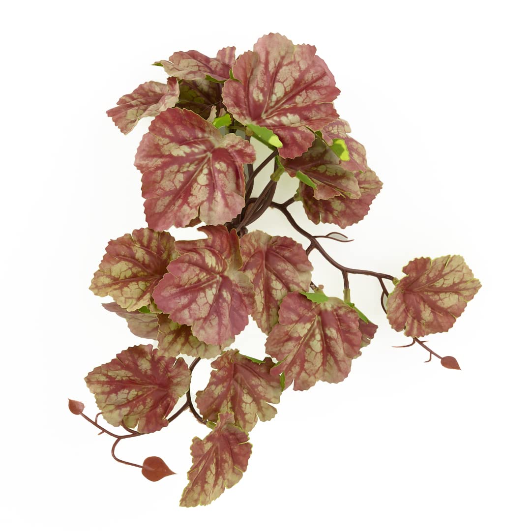 Yellow Reptile Terrarium Plants Fake Heuchera Hanging Suction Décor