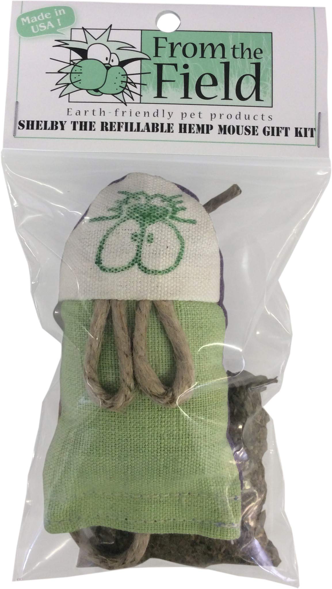 From The Field | Shelby Refillable Hemp Mouse Catnip Toy for Cats |USA-Made