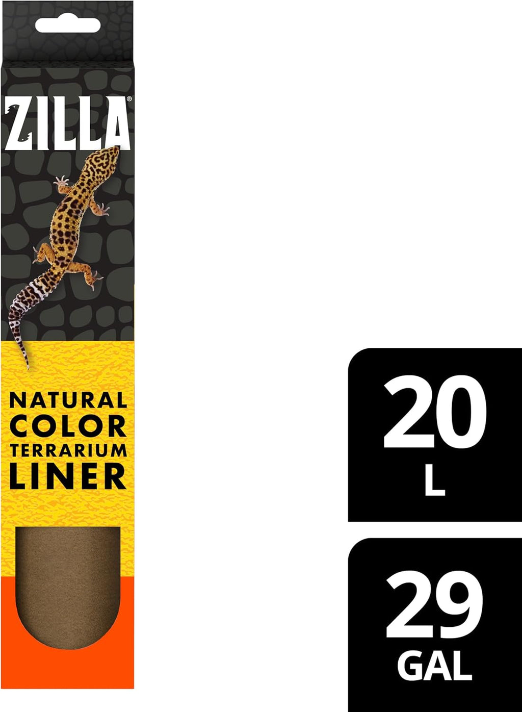 Zilla Reptile Bedding Substrate Floor Liner Brown 17.25"x35.25", Functional