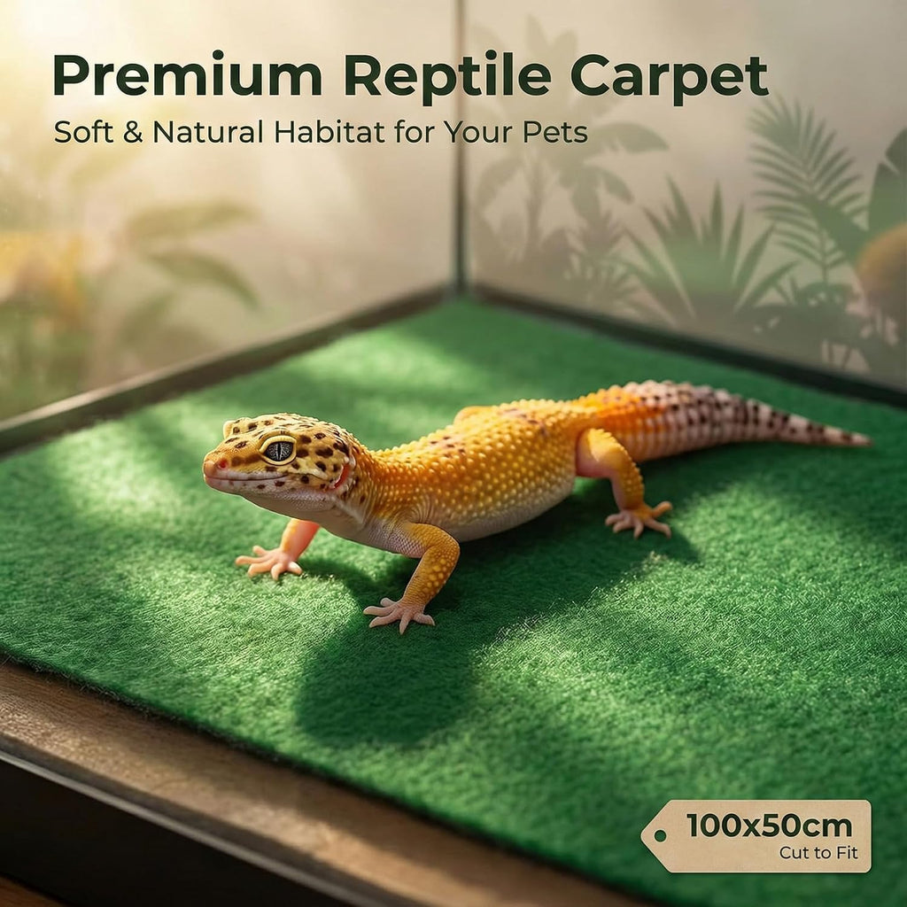 MAQIHAN Reptile Carpet for 40 Gallon - 39 x 20 Inch Reptile Mat, Green