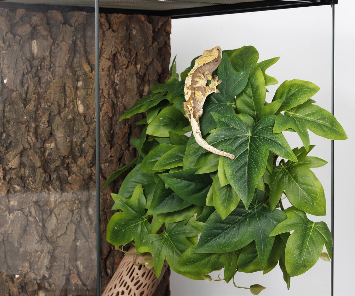 Yellow Reptile Terrarium Plants Fake Heuchera Hanging Suction Décor