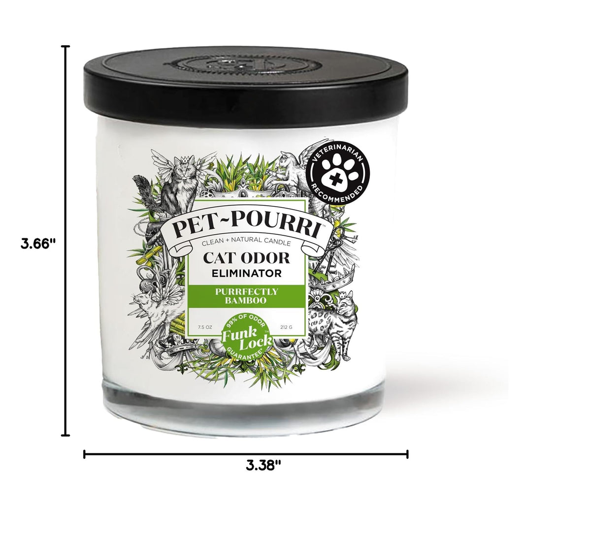 Pet-Pourri Pawsitively Fresh Pet Odor Deodorizer Candle, 7.5 Oz