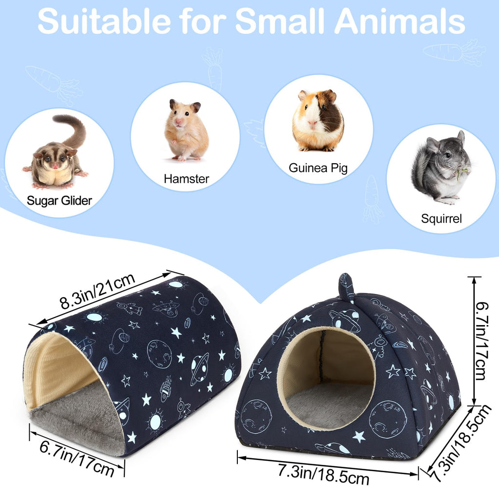 Bienbee Guinea Pig Hideout, 2 Piece Washable Set for Small Animals Small