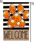 AVOIN colorlife Paw Print Fall Garden Flag 12x18 Inch Outside