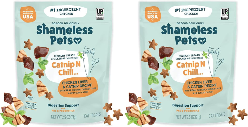 Shameless Pets Crunchy inCat Treats - Kitty Treats for Cats with Skin & Coat Support, Natural Ingredients Kitten Treats with Real Salmon, Healthy Flavored Feline Snacks - Yam Good Salmon, 1-Pk