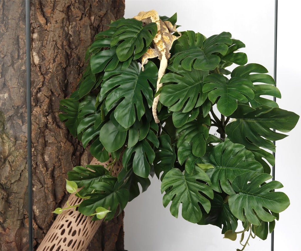 Yellow Reptile Terrarium Plants Fake Heuchera Hanging Suction Décor