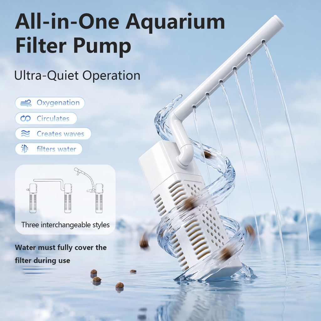 5 Gallon Fish Tank Aquarium Starter Kit with Filter and Light(Large Black)