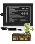 BN-LINK Reptile Heat Pad 8"X12" 16W for 30-40gal Under Tank Terrarium Heating Mat Waterproof for Turtle, Lizard, Frogs, Snake, Hermit Crab