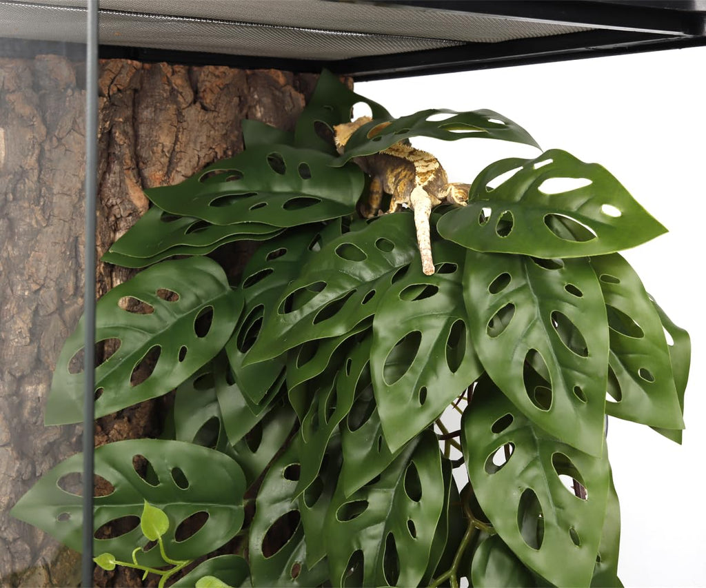 Yellow Reptile Terrarium Plants Fake Heuchera Hanging Suction Décor