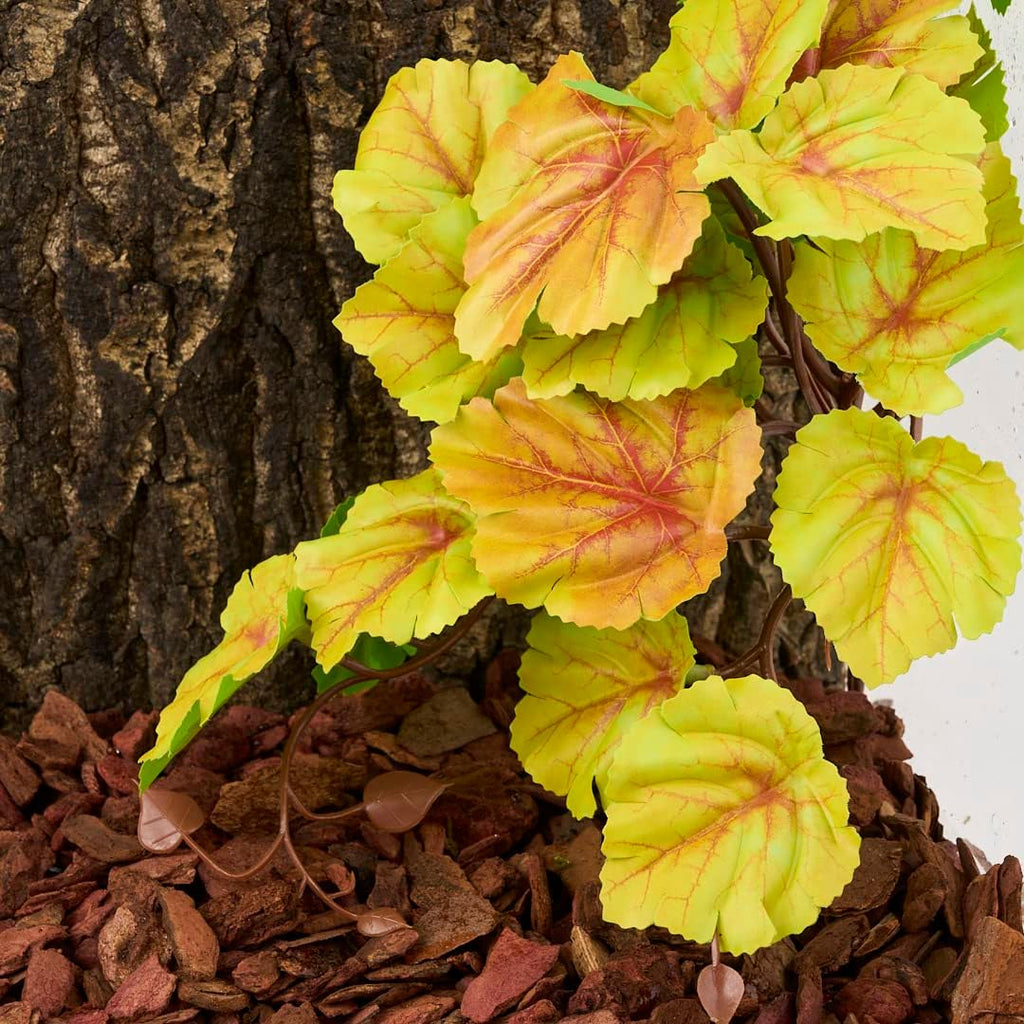 Yellow Reptile Terrarium Plants Fake Heuchera Hanging Suction Décor