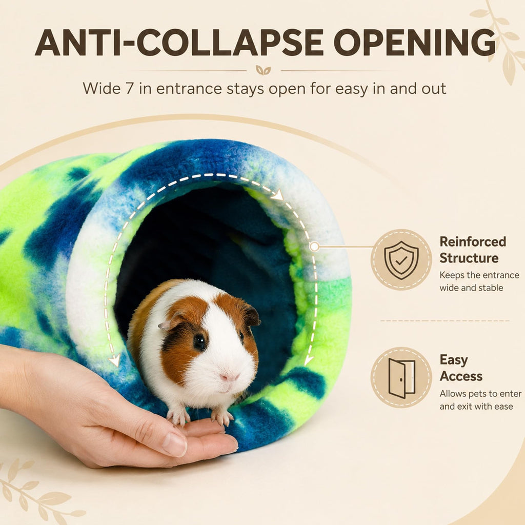 RAINFLOW Cute Guinea Pig Snuggle Sack - Fleece Small Animal Sleep Bag, Pink