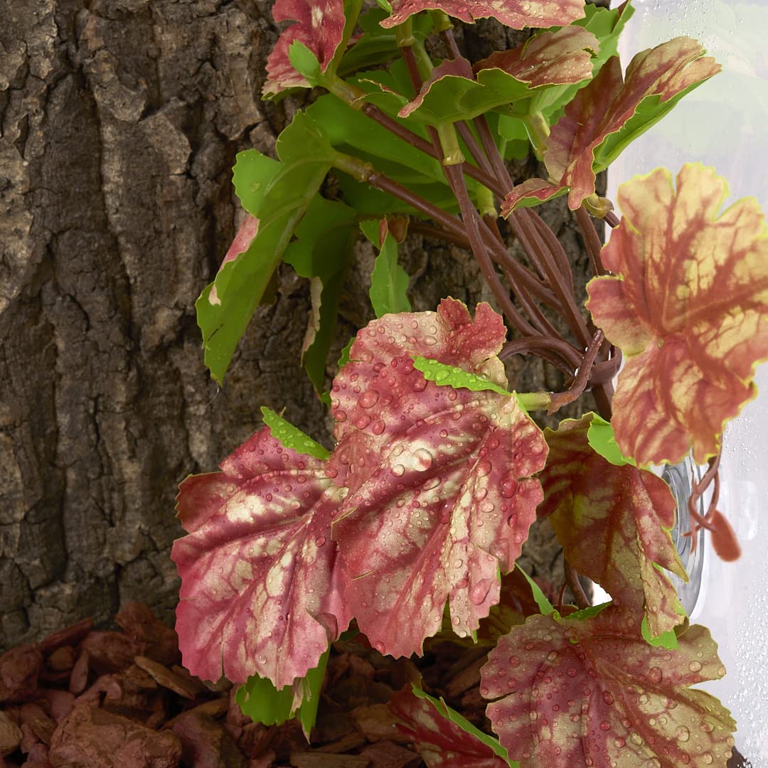 Yellow Reptile Terrarium Plants Fake Heuchera Hanging Suction Décor