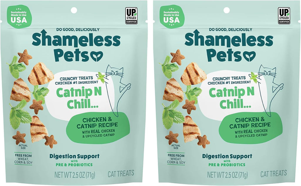 Shameless Pets Crunchy inCat Treats - Kitty Treats for Cats with Skin & Coat Support, Natural Ingredients Kitten Treats with Real Salmon, Healthy Flavored Feline Snacks - Yam Good Salmon, 1-Pk