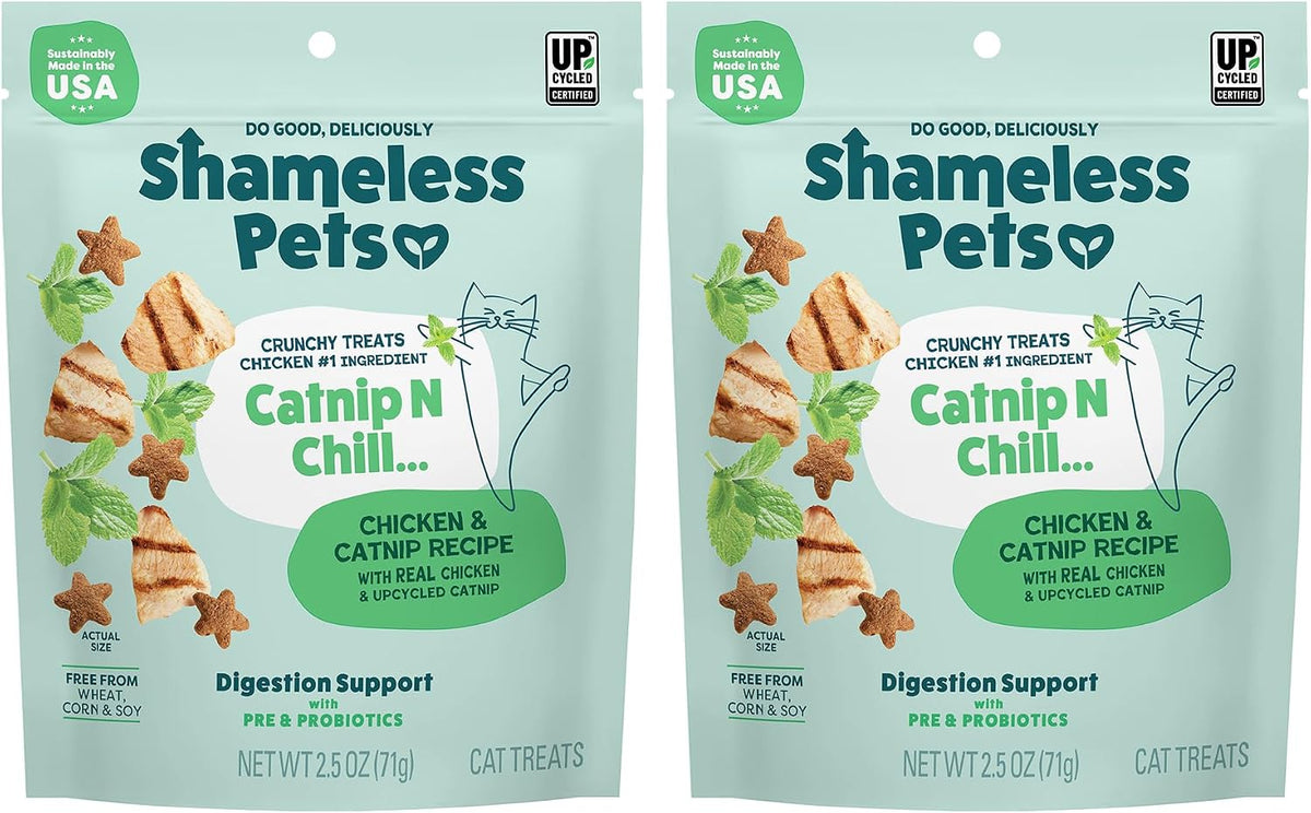 Shameless Pets Crunchy inCat Treats - Kitty Treats for Cats with Skin & Coat Support, Natural Ingredients Kitten Treats with Real Salmon, Healthy Flavored Feline Snacks - Yam Good Salmon, 1-Pk