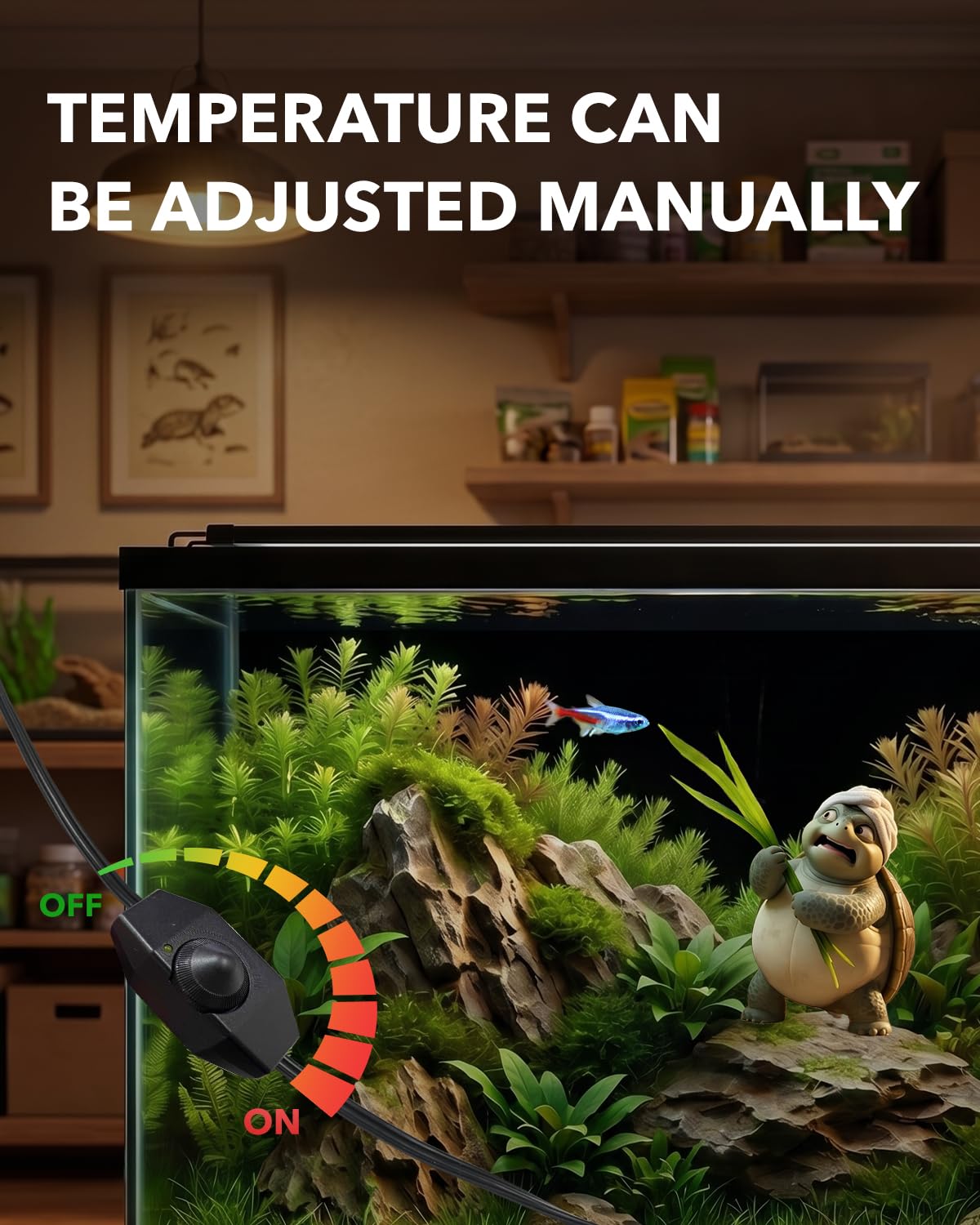 BN-LINK Reptile Heat Pad 8"X12" 16W for 30-40gal Under Tank Terrarium Heating Mat Waterproof for Turtle, Lizard, Frogs, Snake, Hermit Crab