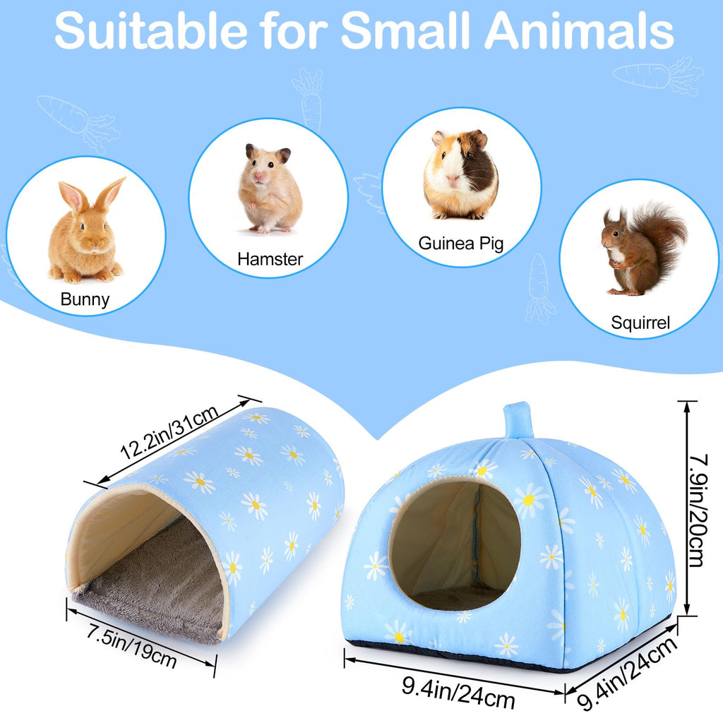 Bienbee Guinea Pig Hideout, 2 Piece Washable Set for Small Animals Small