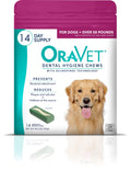 ORAVET Dental Chews for Dogs Oral Care and Hygiene Chews (Large Dogs Over 50 lbs.) Pink Pouch 14 Count