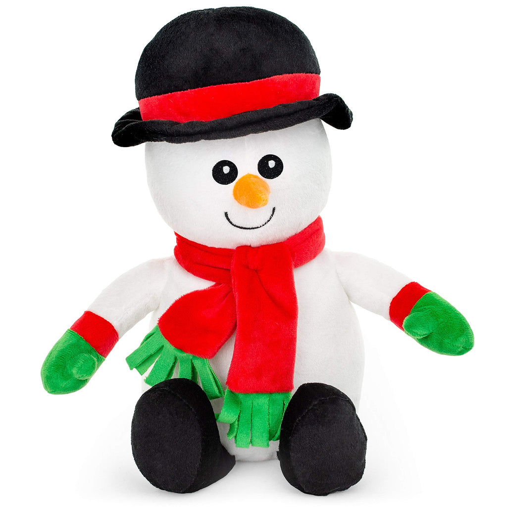 Giftable World Holiday Pet Plush Pet Toy Christmas Penguin Santa Reindeer Bear Snowman Or Dog (9" Snowman)