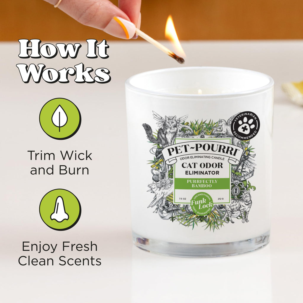 Pet-Pourri Pawsitively Fresh Pet Odor Deodorizer Candle, 7.5 Oz