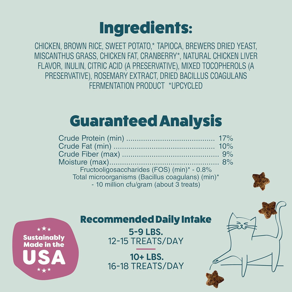 Shameless Pets Crunchy inCat Treats - Kitty Treats for Cats with Skin & Coat Support, Natural Ingredients Kitten Treats with Real Salmon, Healthy Flavored Feline Snacks - Yam Good Salmon, 1-Pk