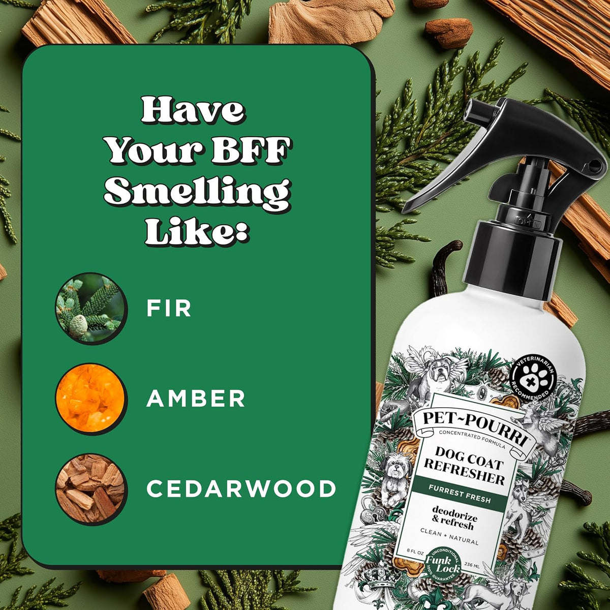 Poo-Pourri Furrest Fresh Dog Deodorizing Spray, 8 Fl Oz