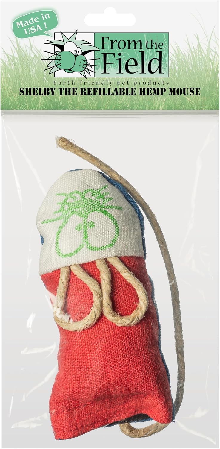 From The Field | Shelby Refillable Hemp Mouse Catnip Toy for Cats |USA-Made