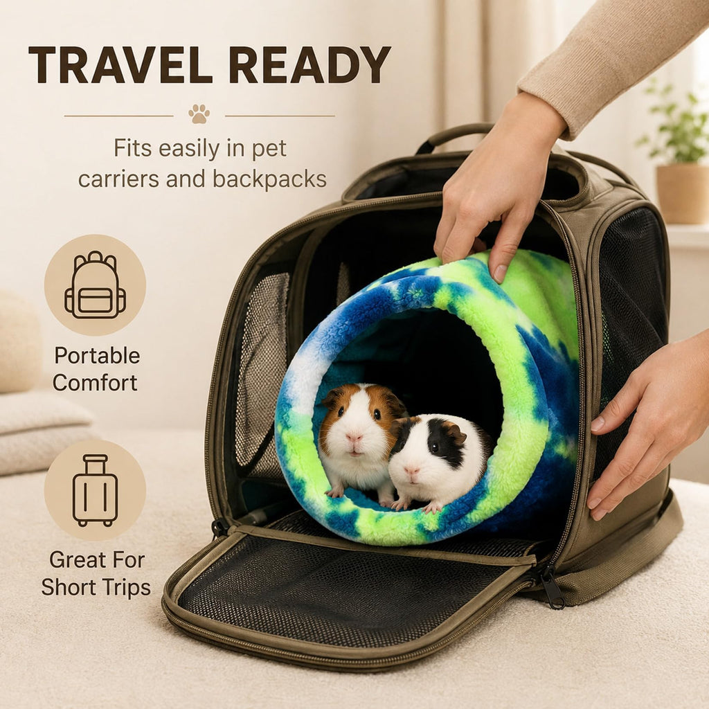 RAINFLOW Cute Guinea Pig Snuggle Sack - Fleece Small Animal Sleep Bag, Pink