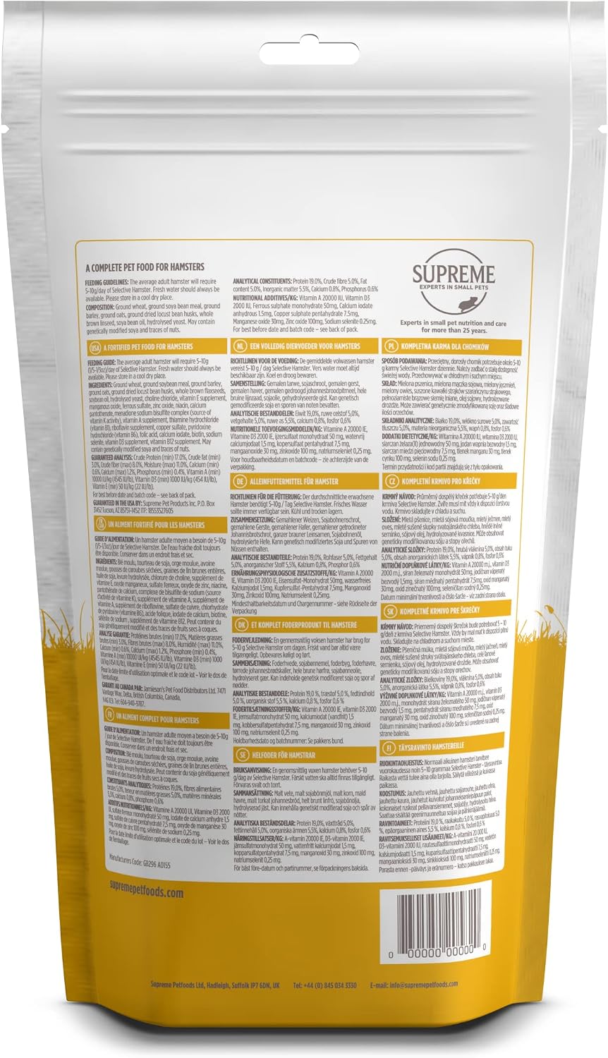 Supreme Petfoods Science Selective Hamster Foods, Brown,natural,0.1 kg