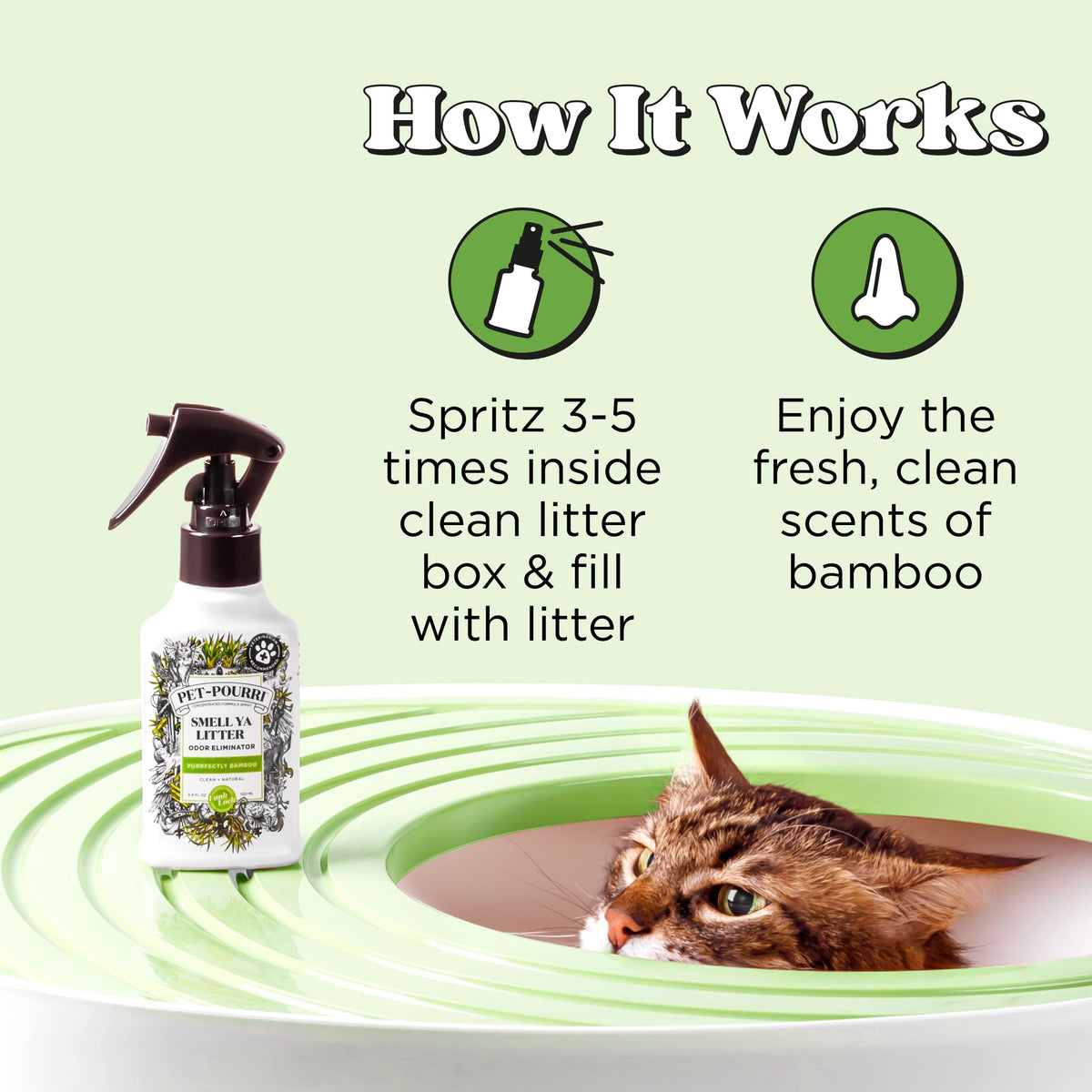 Pet-Pourri Smell Ya Litter Cat Litter Deodorizer Spray, Bamboo 10 Ml