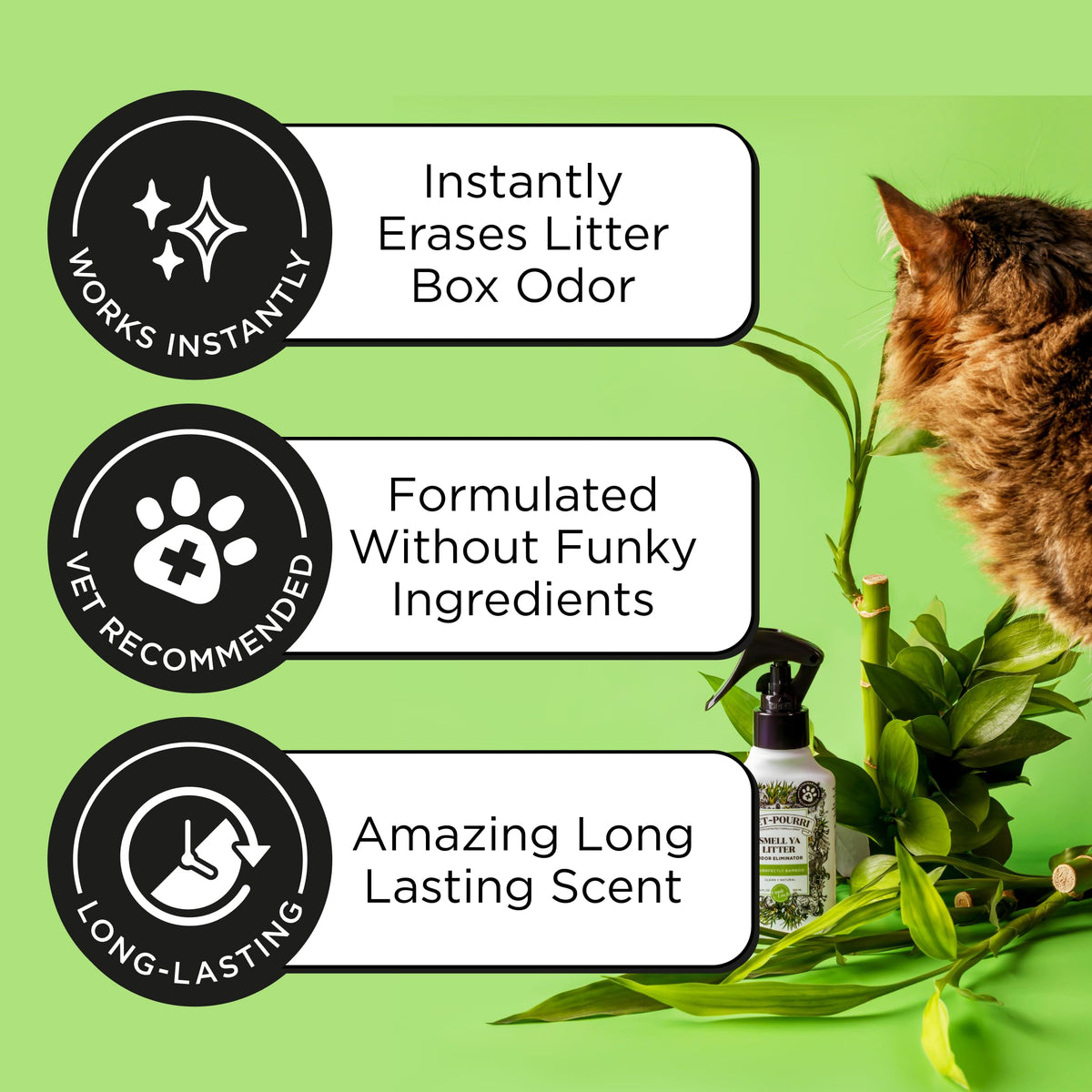 Pet-Pourri Smell Ya Litter Cat Litter Deodorizer Spray, Bamboo 10 Ml