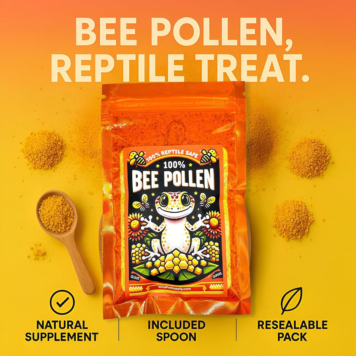 CTWPets 100% Bee Pollen Powder - Food for Reptiles