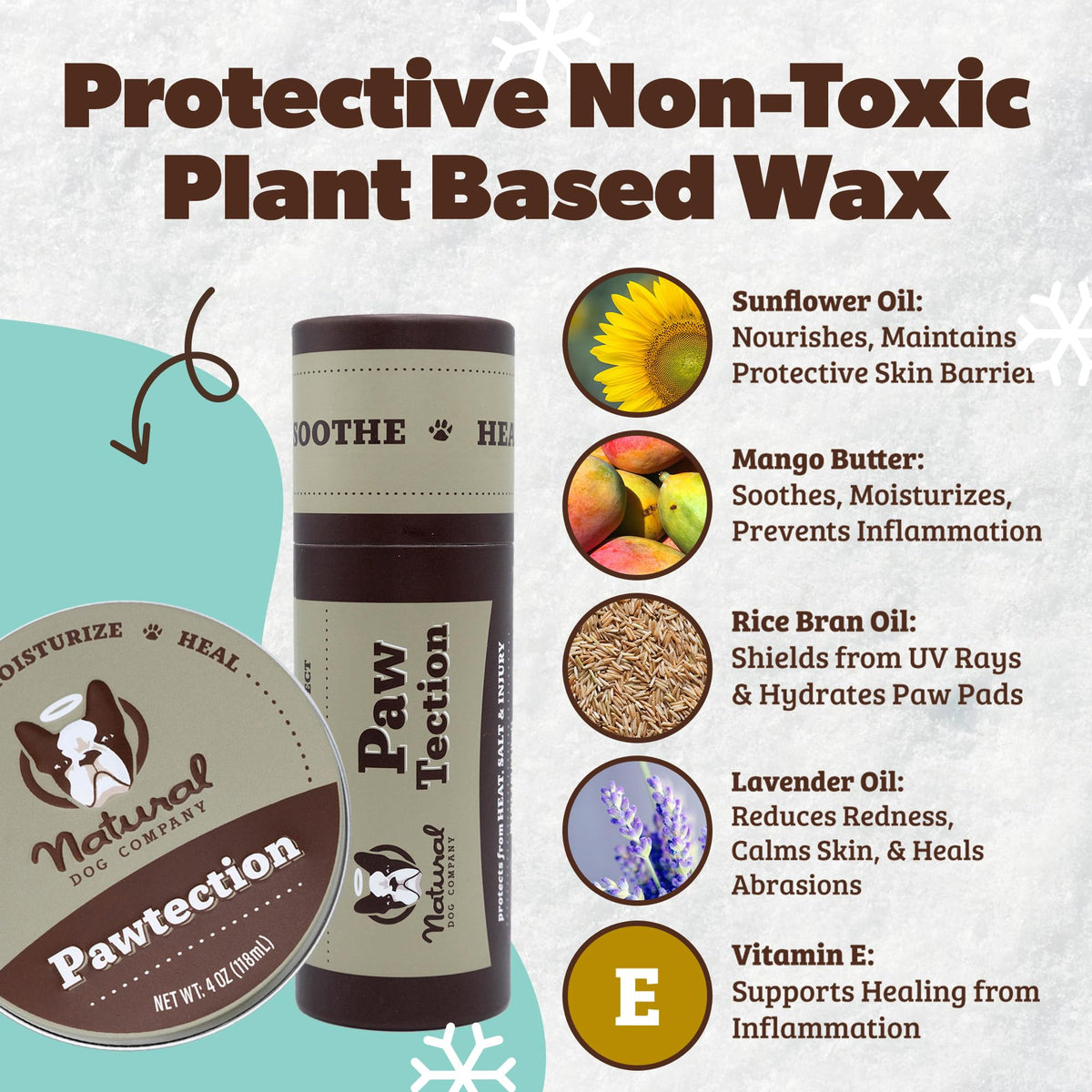 Natural Dog Company PawTection Dog Paw Wax – 0.15 oz Stick