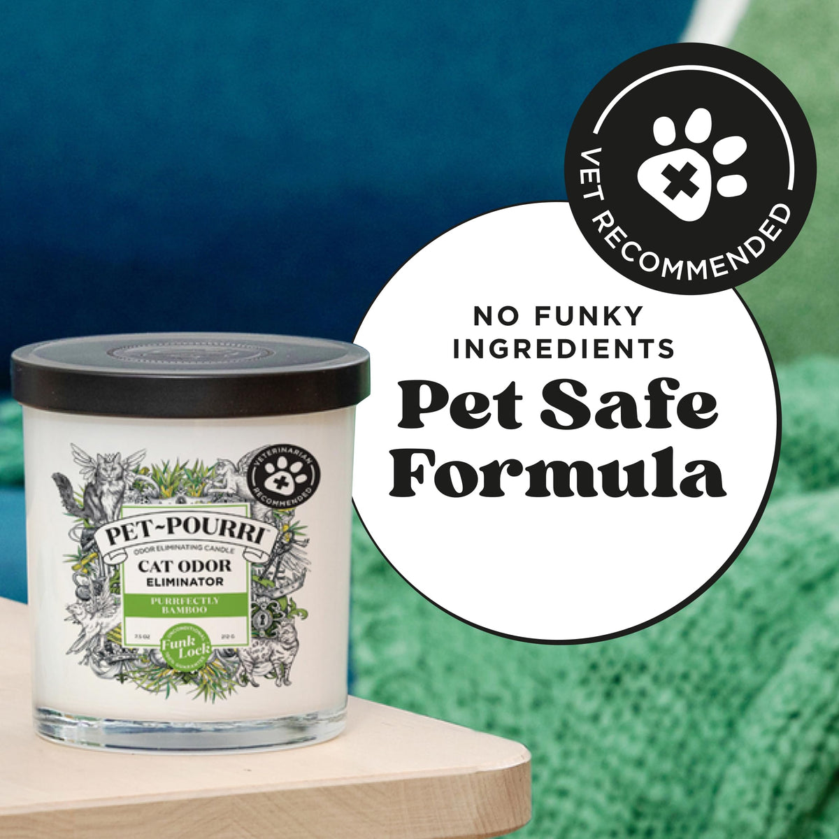 Pet-Pourri Pawsitively Fresh Pet Odor Deodorizer Candle, 7.5 Oz