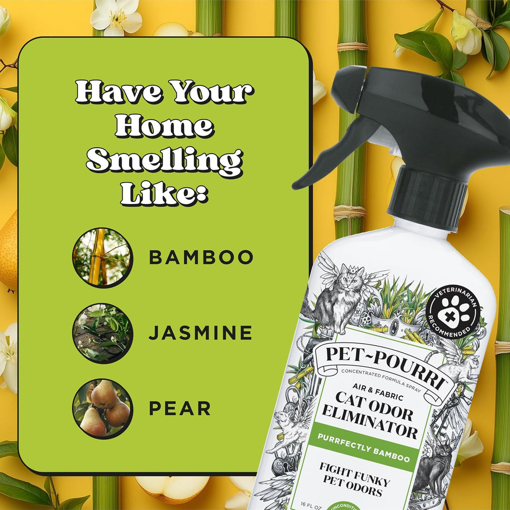 Pet-Pourri Smell Ya Litter Cat Litter Deodorizer Spray, Bamboo 10 Ml