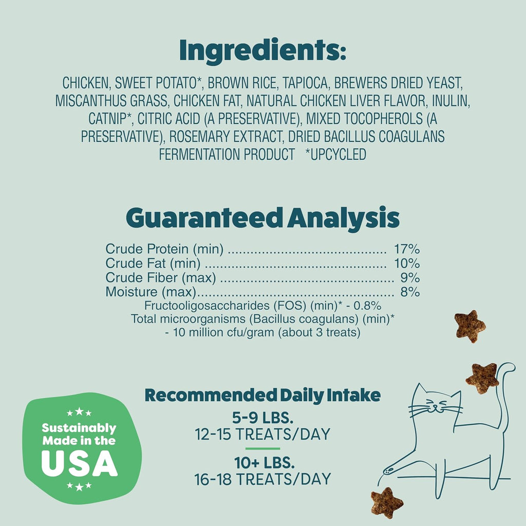 Shameless Pets Crunchy inCat Treats - Kitty Treats for Cats with Skin & Coat Support, Natural Ingredients Kitten Treats with Real Salmon, Healthy Flavored Feline Snacks - Yam Good Salmon, 1-Pk