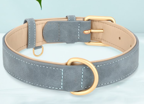 Double Leather Dog Tag Collar Holder (One Set)