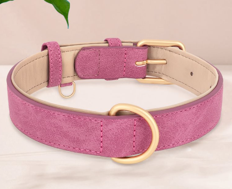 Double Leather Dog Tag Collar Holder (One Set)