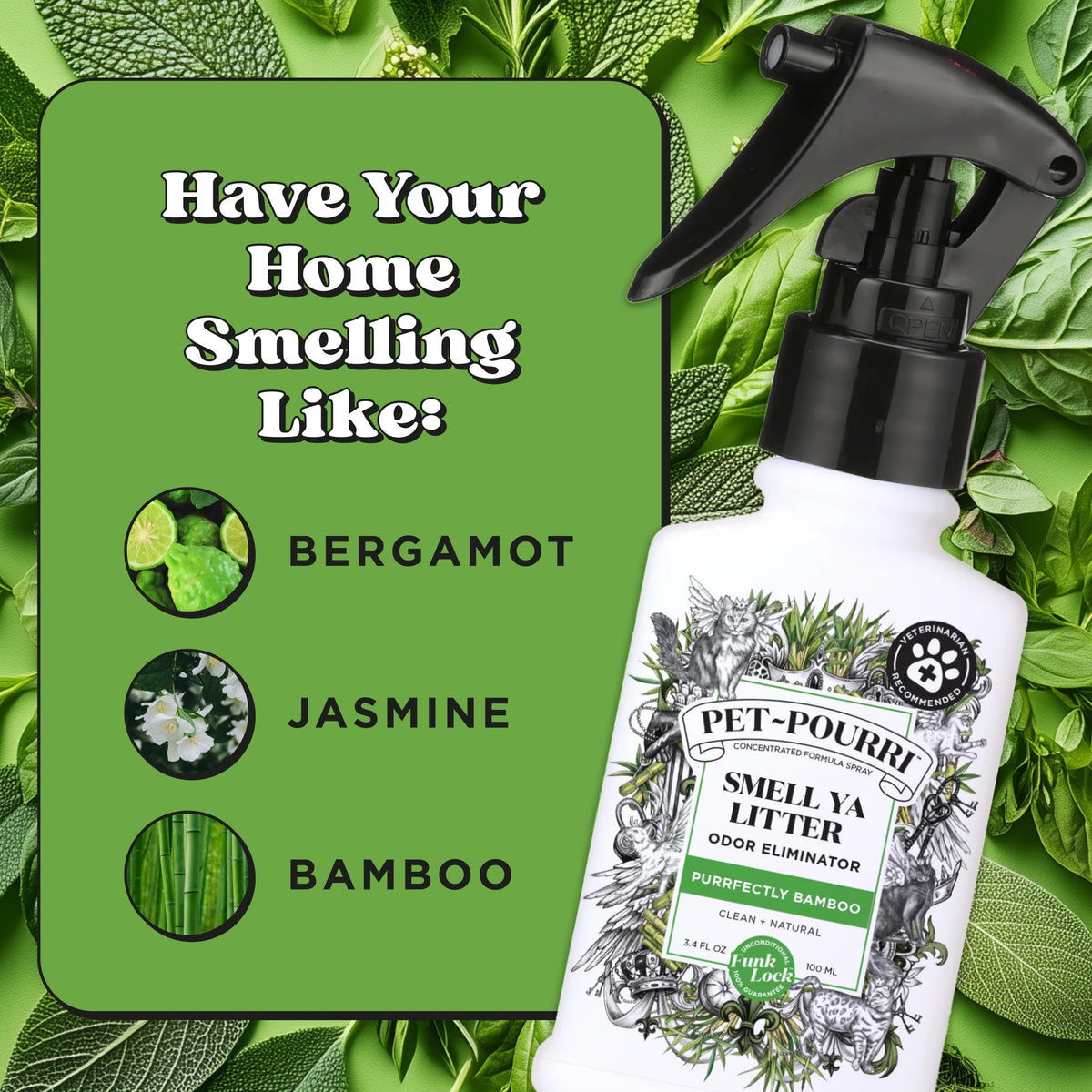 Pet-Pourri Smell Ya Litter Cat Litter Deodorizer Spray, Bamboo 10 Ml