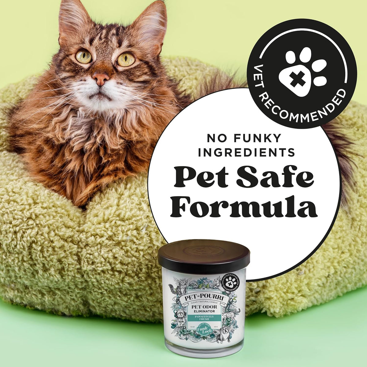 Pet-Pourri Pawsitively Fresh Pet Odor Deodorizer Candle, 7.5 Oz