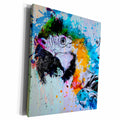 3dRose Parrot Macaw Bird with Watercolor Background - Museum Grade Canvas Wrap (cw_280251)