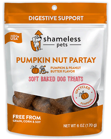 SHAMELESS PETS Soft Baked Dog Treats Pumpkin Nut Par Tay 6oz