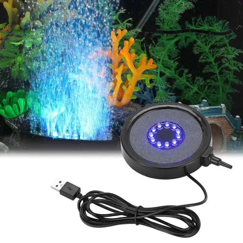 USB LED Aquarium Air Stone Diffuser – Air Pump Required