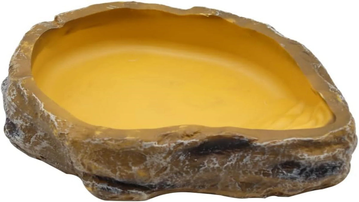 Rock-Style Resin Food & Water Bowl for Reptiles